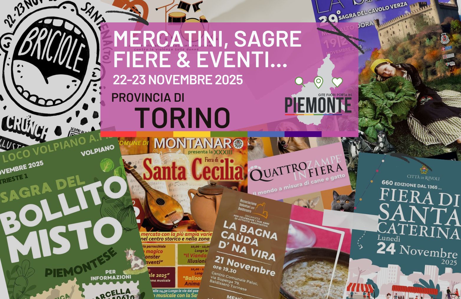 🍂Cosa fare in Provincia di Torino sabato e domenica 22-23 Novembre: sagre, fiere, mercatini e grandi eventi da non perdere!