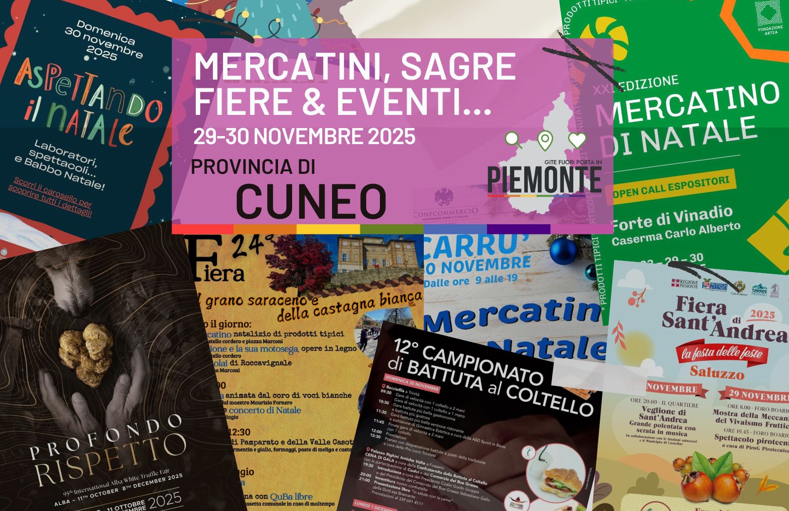 Weekend in Provincia di Cuneo: sagre, mercatini e eventi per tutti i gusti! Il 29-30 novembre non restare a casa!