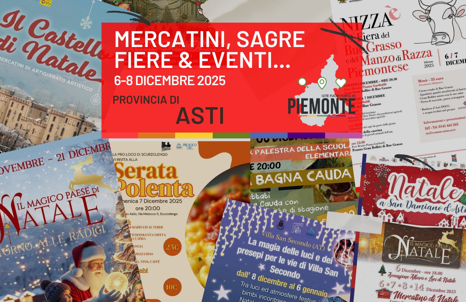 Cosa fare il 6-7-8 Dicembre in provincia di Asti: tra mercatini, castelli incantati, polentate fumanti e concerti dell’Immacolata