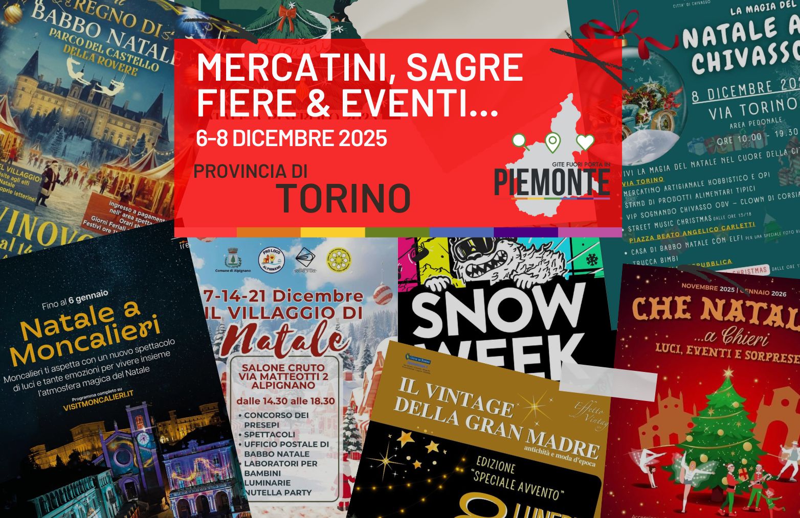 Ponte dell’Immacolata 2025 in provincia di Torino: tanti eventi da non perdere tra mercatini, castelli e Babbi in festa…