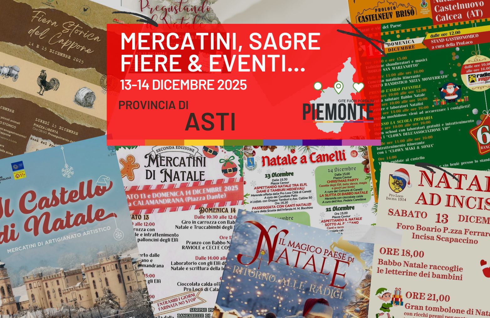 Un weekend ricco di eventi in Provincia di Asti: sagre, fiere e mercatini del 13-14 dicembre da non perdere!