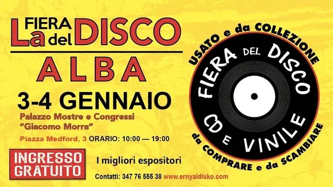 🎶 Il vinile torna protagonista: ad Alba due giorni di musica, dischi rari e grandi ospiti