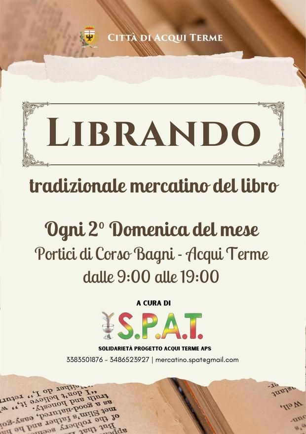 Acqui Terme: domenica 8 marzo torna “Librando”, il mercatino dedicato agli amanti dei libri