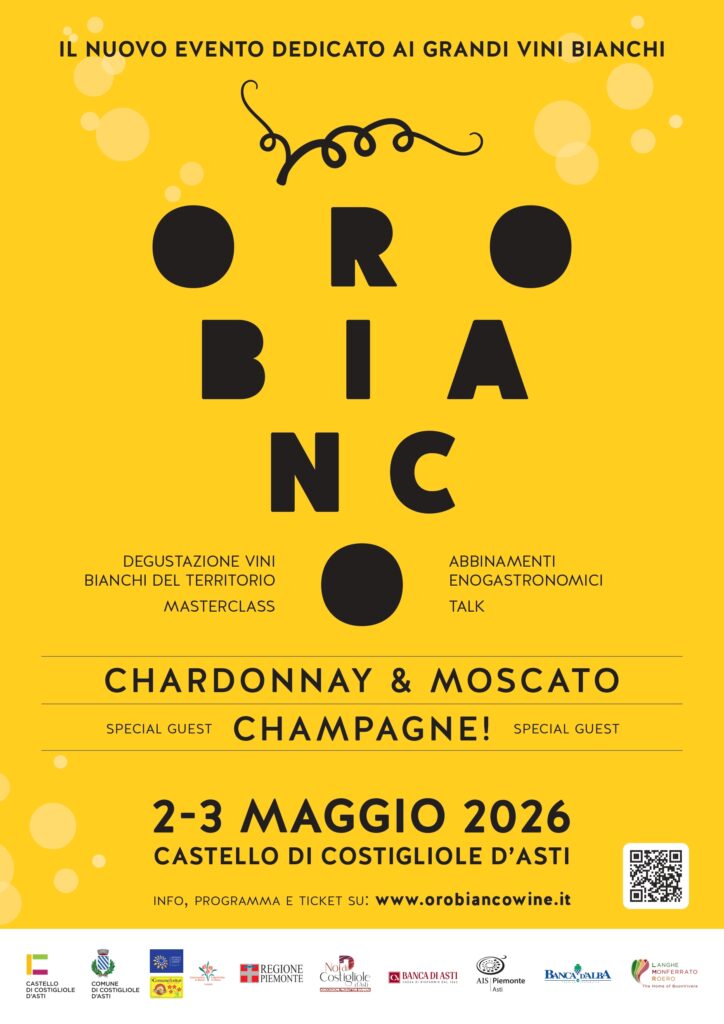 A Costigliole d’Asti debutta ORO BIANCO - l’evento che unisce Chardonnay, Moscato d’Asti DOCG e Champagne