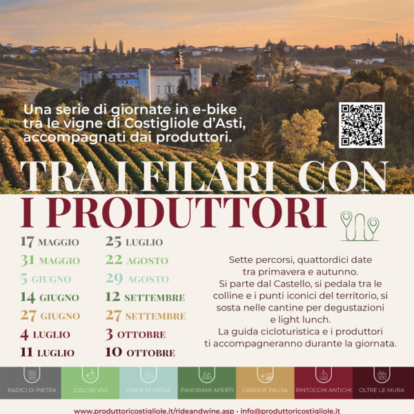 COSTIGLIOLE RIDE AND WINE: nasce il progetto che porta i turisti tra i filari del Barbera D’Asti