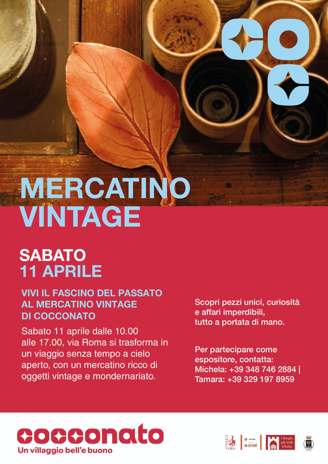 Tra oggetti rari e atmosfera d’altri tempi: Sabato 11 Aprile torna il mercatino vintage a Cocconato