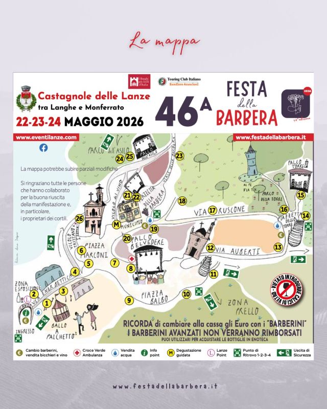 46ª FESTA DELLA BARBERA: TRE GIORNI A CASTAGNOLE DELLE LANZE TRA CORTILI APERTI, VINO E TRADIZIONE