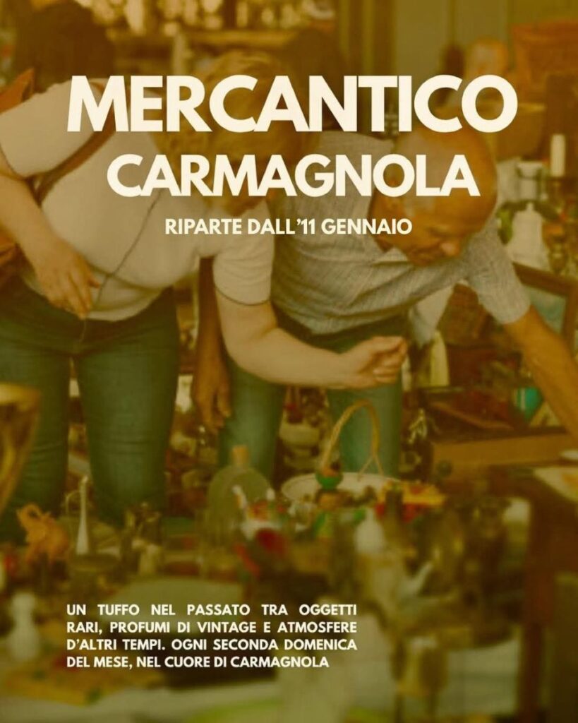 A Carmagnola torna Mercantico: il centro storico si trasforma in un paradiso per gli amanti dell’antiquariato