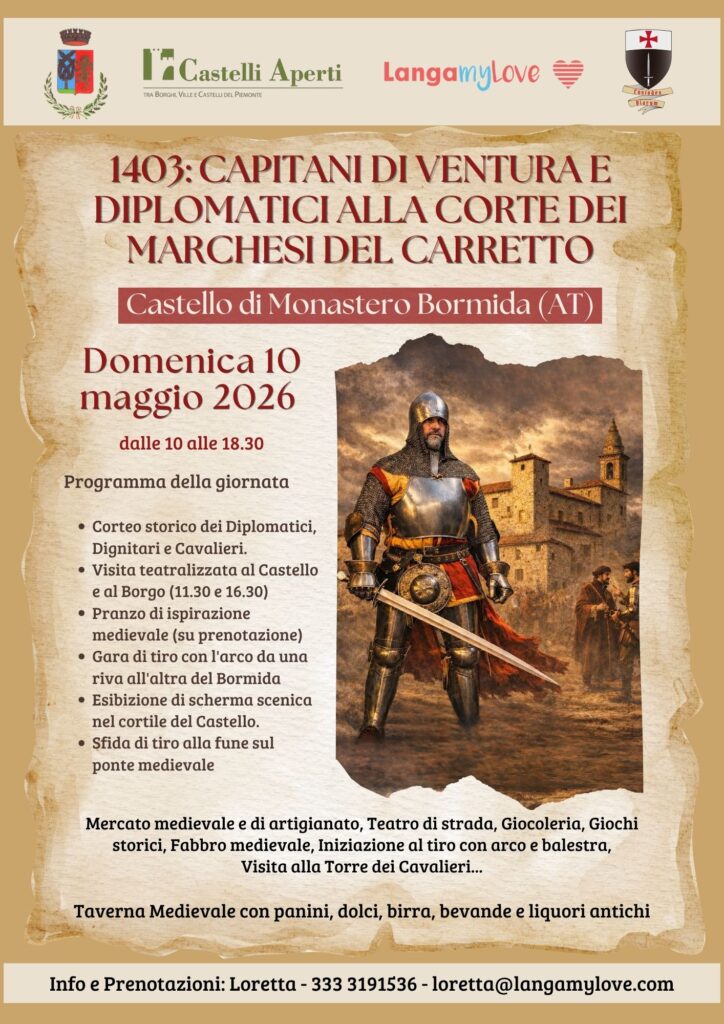 Monastero Bormida inaugura la stagione delle visite con una rievocazione storica al Castello