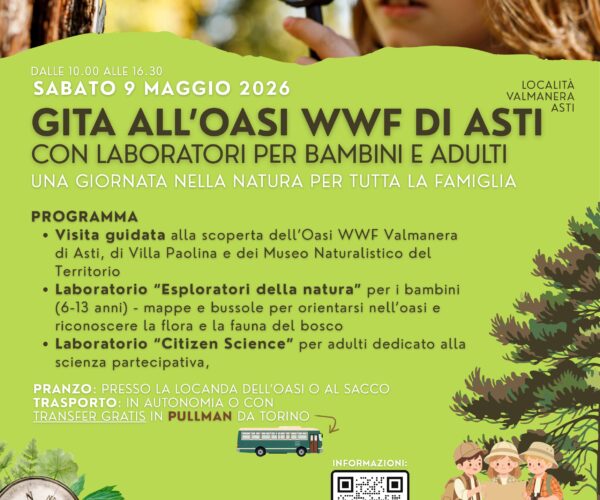Una giornata nella natura per tutta la famiglia : Sabato 9 MAGGIO gita all’OASI WWF VALMANERA