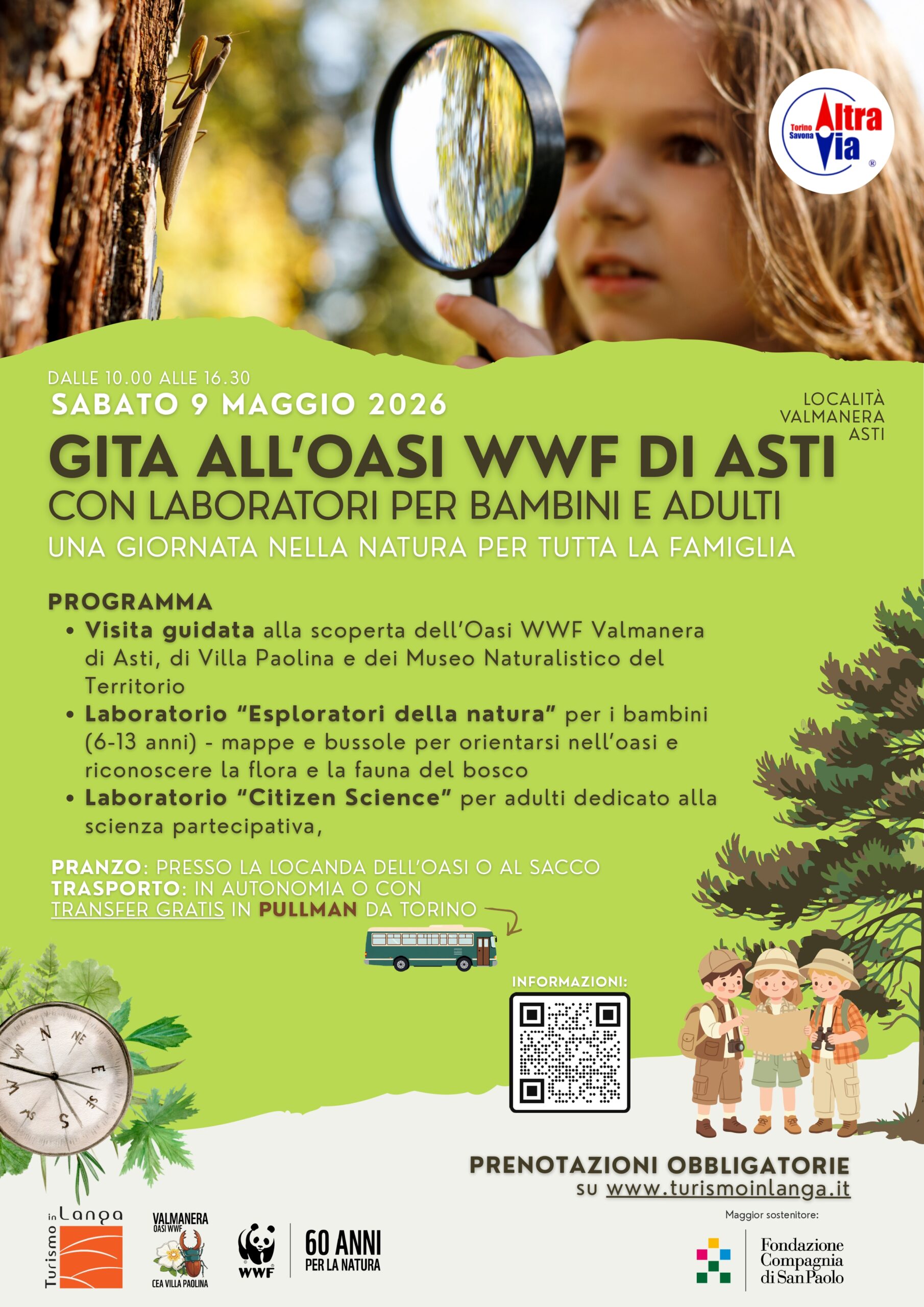 Una giornata nella natura per tutta la famiglia : Sabato 9 MAGGIO gita all’OASI WWF VALMANERA
