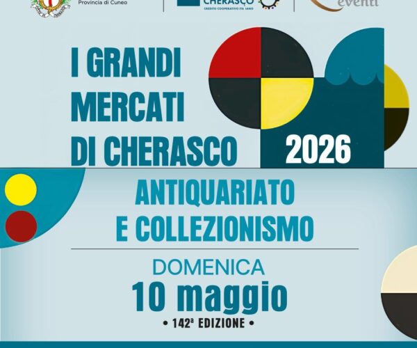 A Cherasco torna il grande appuntamento con antiquariato e collezionismo: attesi centinaia di espositori nel centro storico