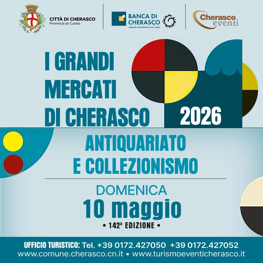 A Cherasco torna il grande appuntamento con antiquariato e collezionismo: attesi centinaia di espositori nel centro storico