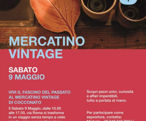 A Cocconato torna il Mercatino Vintage: un viaggio tra oggetti retrò, vinili e atmosfere d’altri tempi