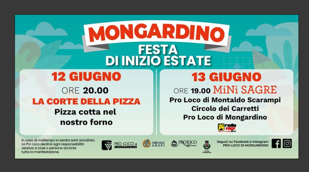 Mongardino accende l'estate: due giorni tra eccellenze gastronomiche, tradizione piemontese e grande musica